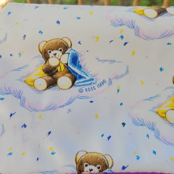 Vintage 1996 Ross Pediatrics Similac Insulated Baby Diaper Bag Teddy Bear Purple - Picture 10 of 10